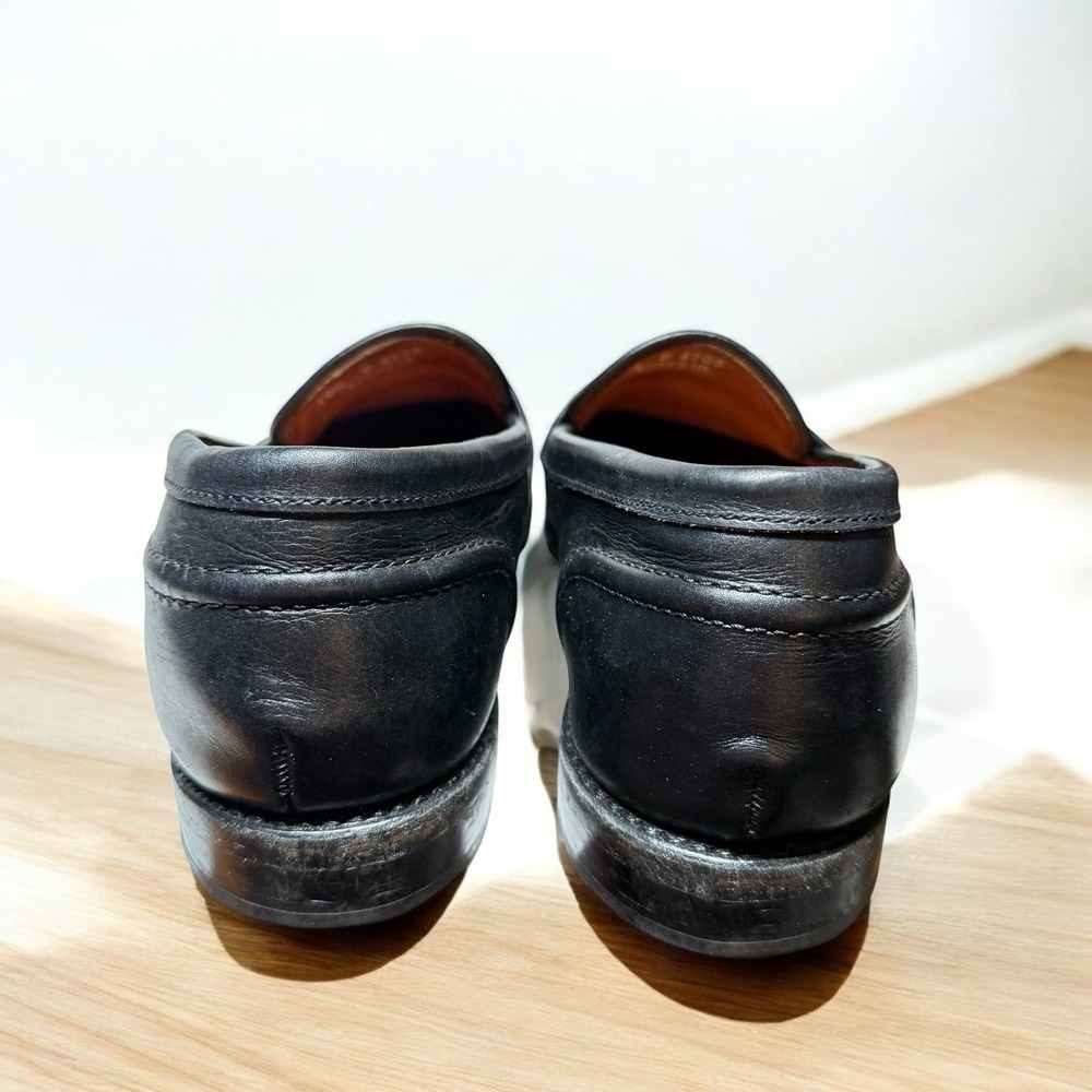 Allen Edmonds Newport Black Mens US 10.5 D Leather USA Kiltie Tassel Loafers EUC - Picture 5 of 12